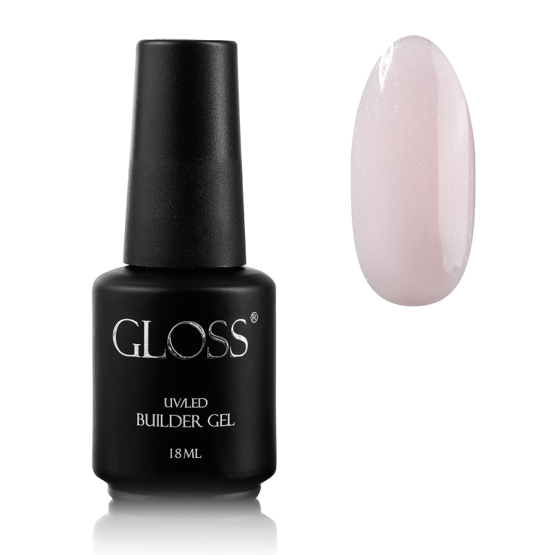 Single-phase gel with brush Builder Gel GLOSS Nude Glossy, 18 ml