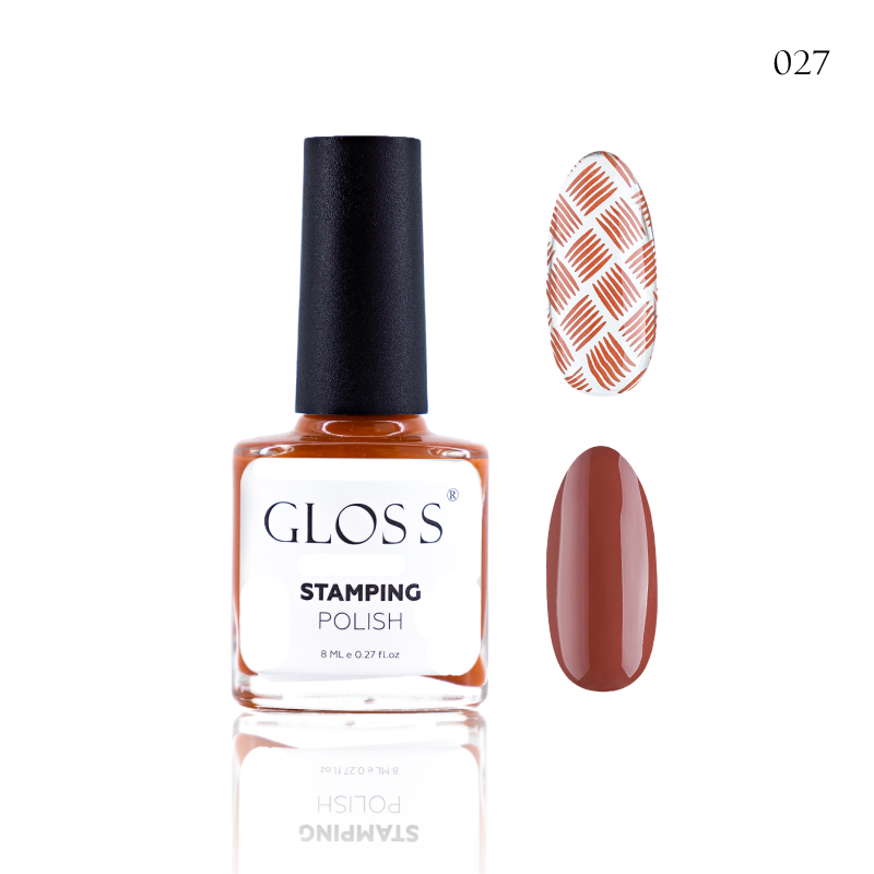 GLOSS Stamping polish 27, 8 ml (milk chocolate)