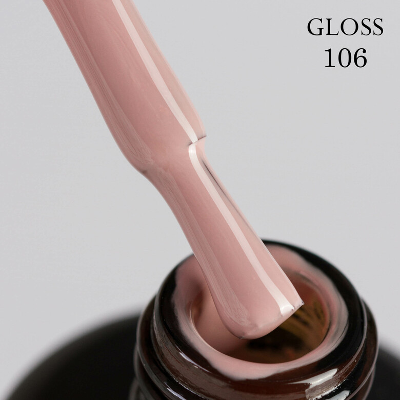 Gel polish GLOSS 106 (pink-beige), 11 ml