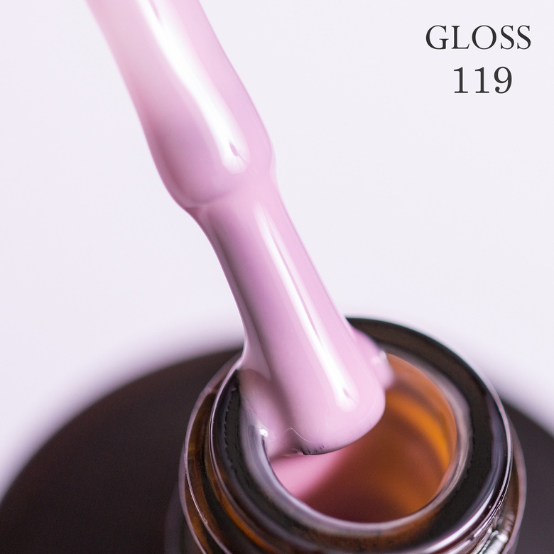 Gel polish GLOSS 119 (light pink camouflage), 11 ml