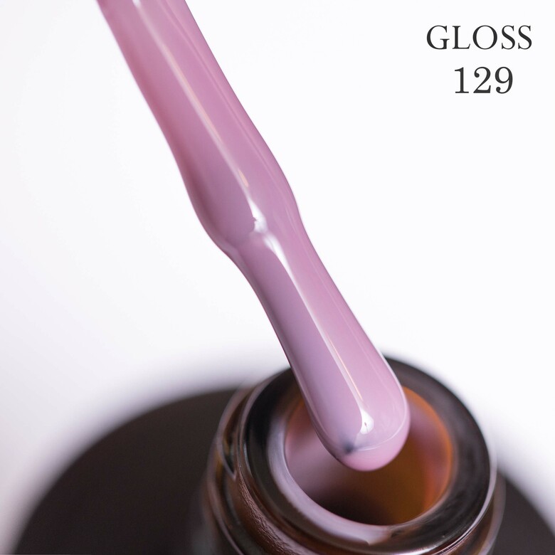 Gel polish GLOSS 129 (pink-purple camouflage), 11 ml