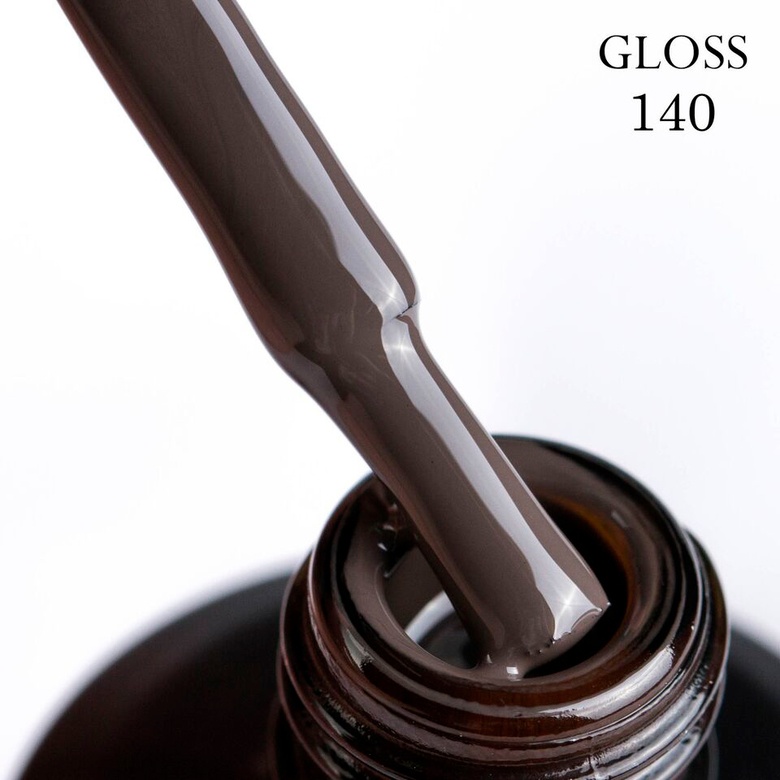 Gel polish GLOSS 140 (brown gray), 11 ml