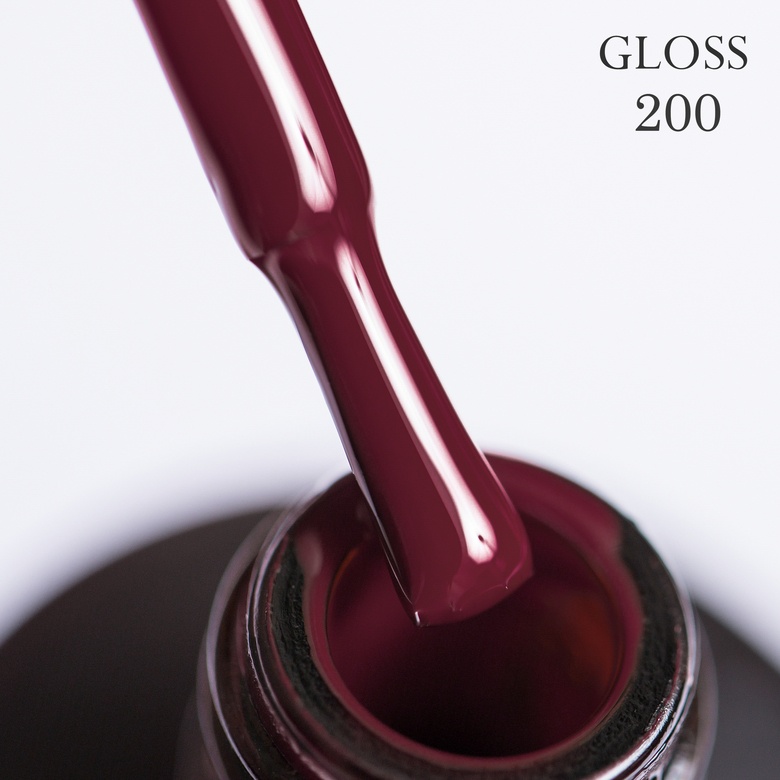 Gel polish GLOSS 200 (dark red), 11 ml