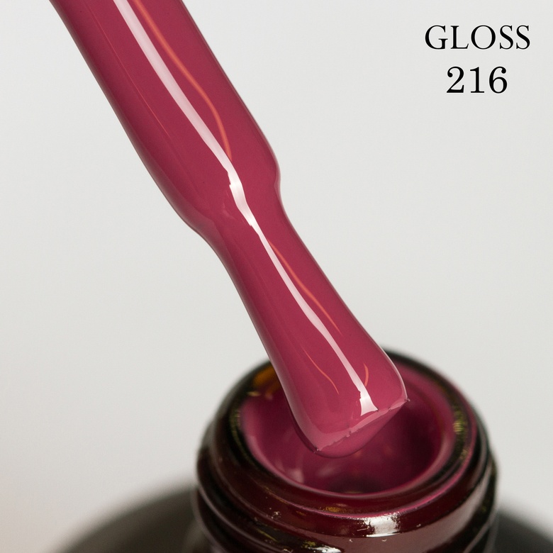 Gel polish GLOSS 216 (dusty red), 11 ml