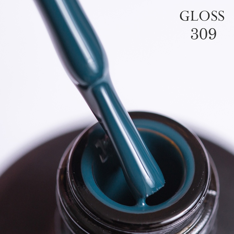 Gel polish GLOSS 309 (dark emerald), 11 ml