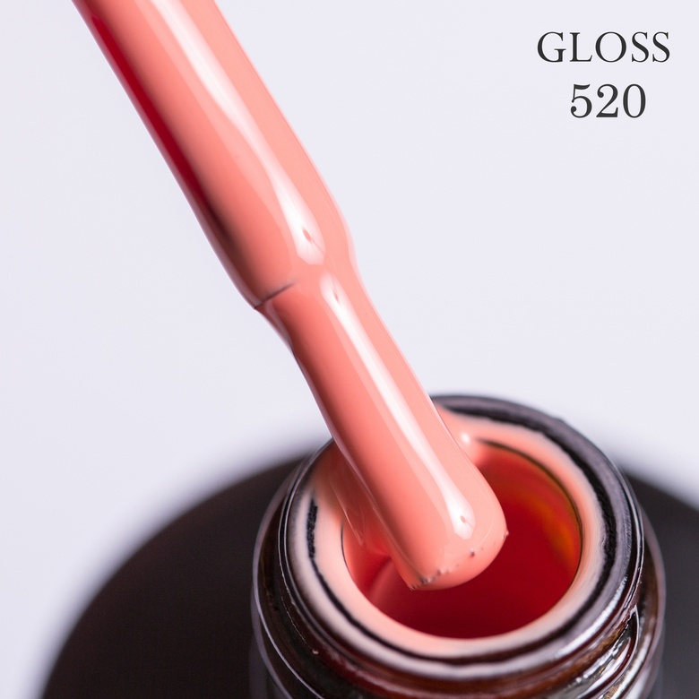 Gel polish GLOSS 520 (muted coral), 11 ml