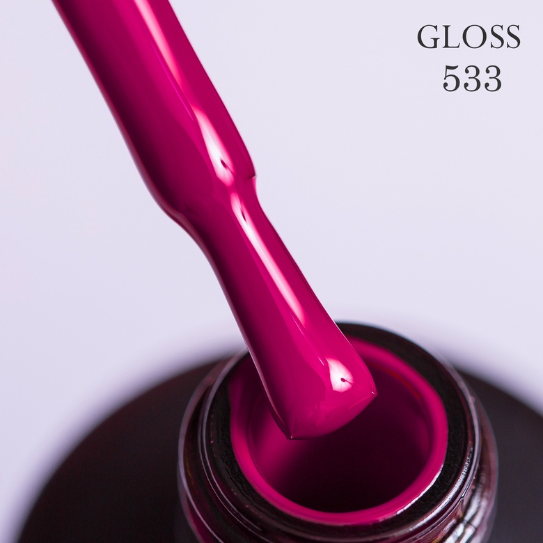 Gel polish GLOSS 533 (deep fuchsia), 11 ml