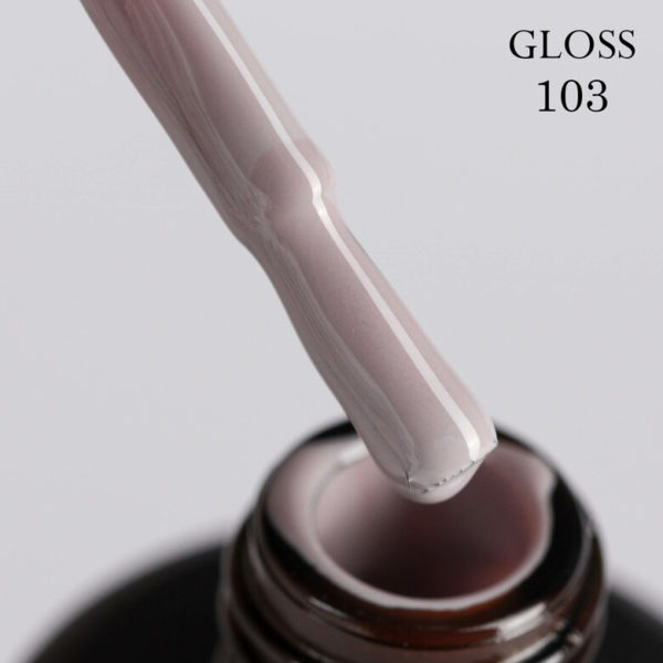 Gel polish GLOSS 103 (mauve-gray camouflage), 11 ml