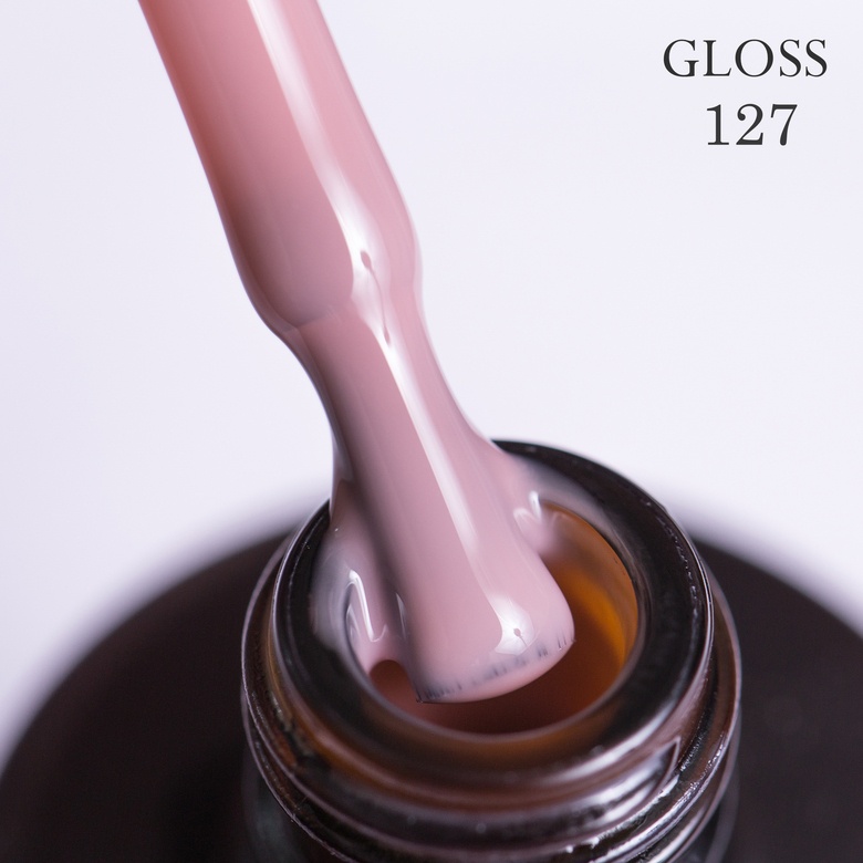 Gel polish GLOSS 127 (natural pink camouflage), 11 ml