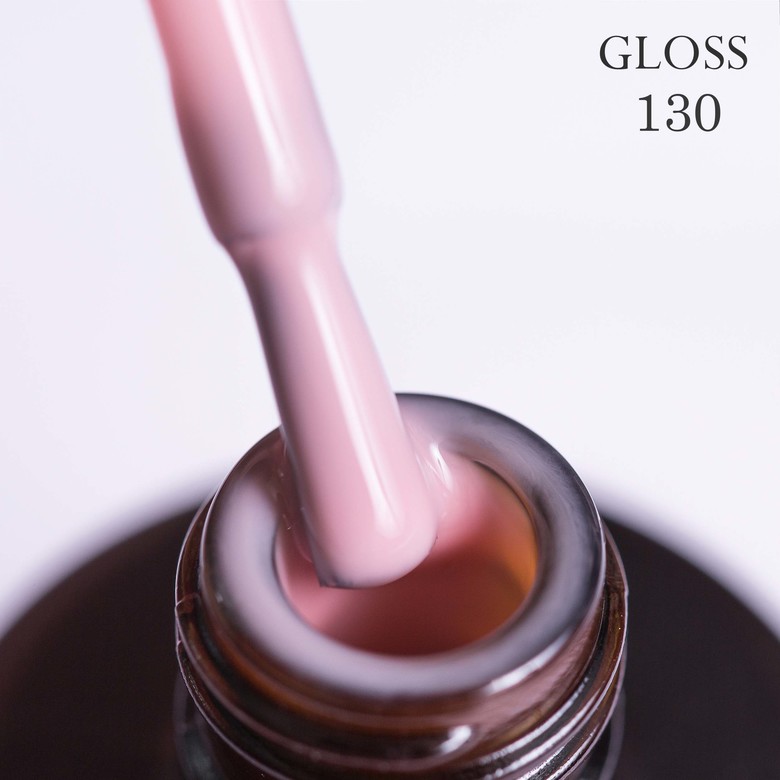 Gel polish GLOSS 130 (pale cream camouflage), 11 ml