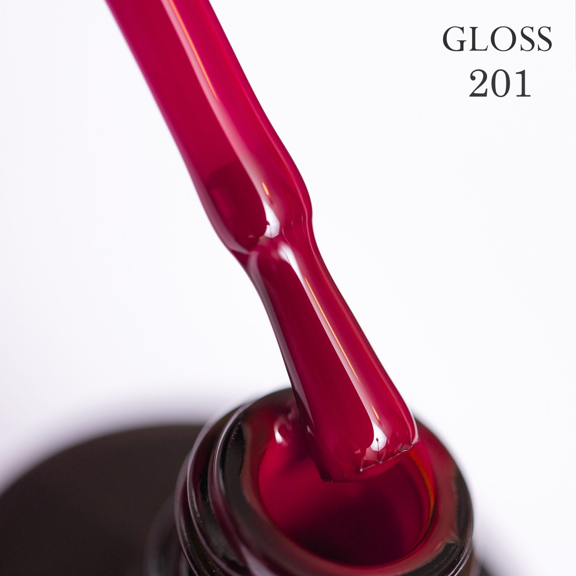 Gel polish GLOSS 201 (bright red), 11 ml