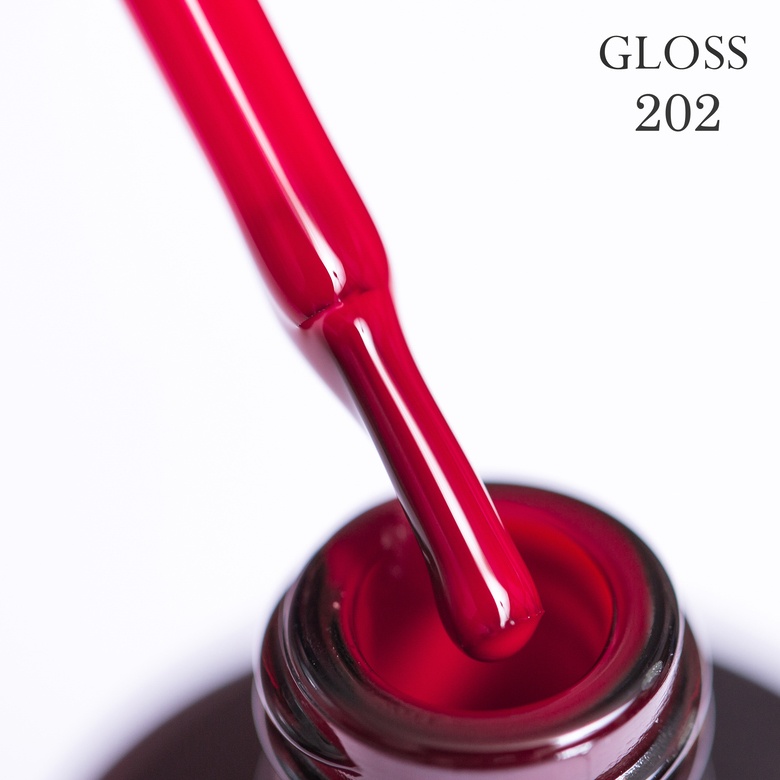 Gel polish GLOSS 202 (deep red), 11 ml