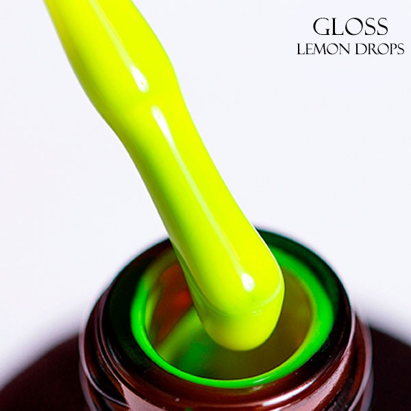 Gel polish GLOSS Lemon Drops 503 (neon light-green), 11 ml