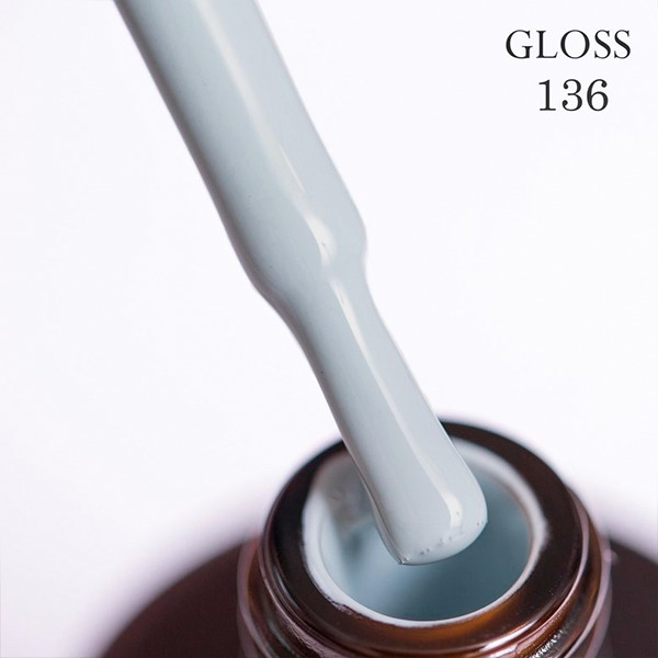 Gel polish GLOSS 136 (gray blue), 11 ml