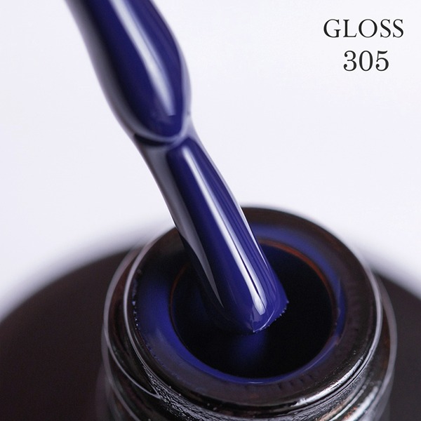 Gel polish GLOSS 305 (dark blue), 11 ml