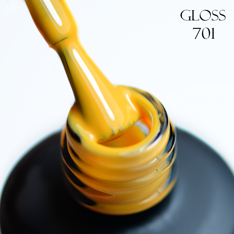 Gel polish GLOSS 701 (orange yellow), 11 ml