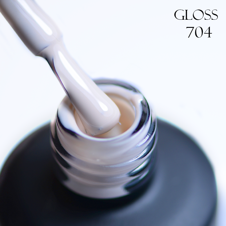 Gel polish GLOSS 704 (powdery milky), 11 ml