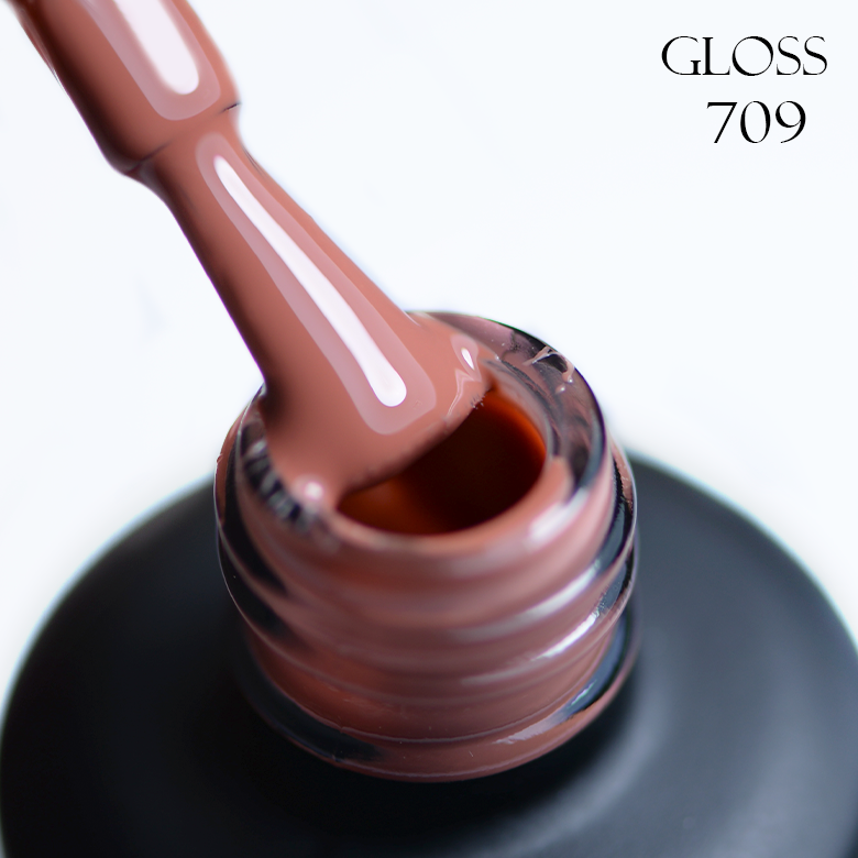 Gel polish GLOSS 709 (brown terracotta), 11 ml