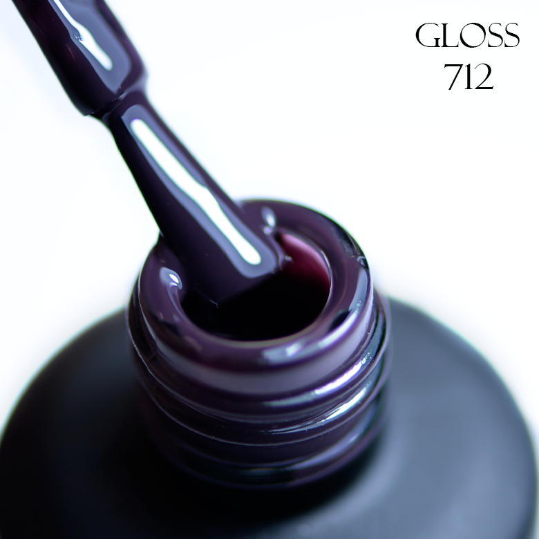 Gel polish GLOSS 712 (black currant), 11 ml