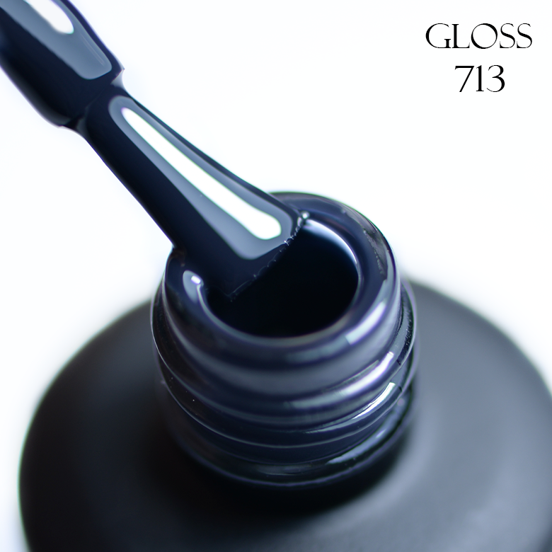 Gel polish GLOSS 713 (black blue), 11 ml