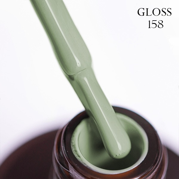 Gel polish GLOSS 158 (grey-olive), 11 ml