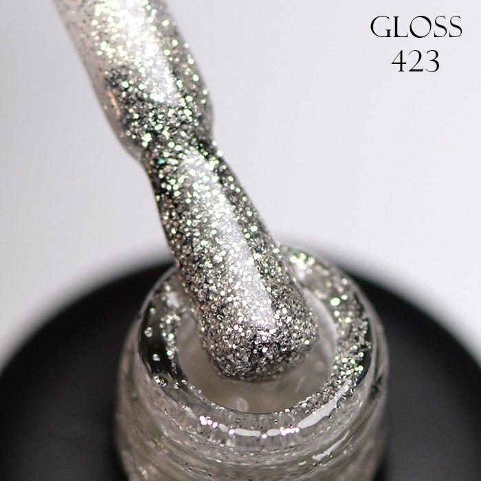 Gel polish GLOSS 423 (golden with micro-shine), 11 ml